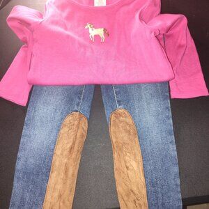 Pre-owned Gymboree Matching Girls 2-Piece Jean Pants Set,